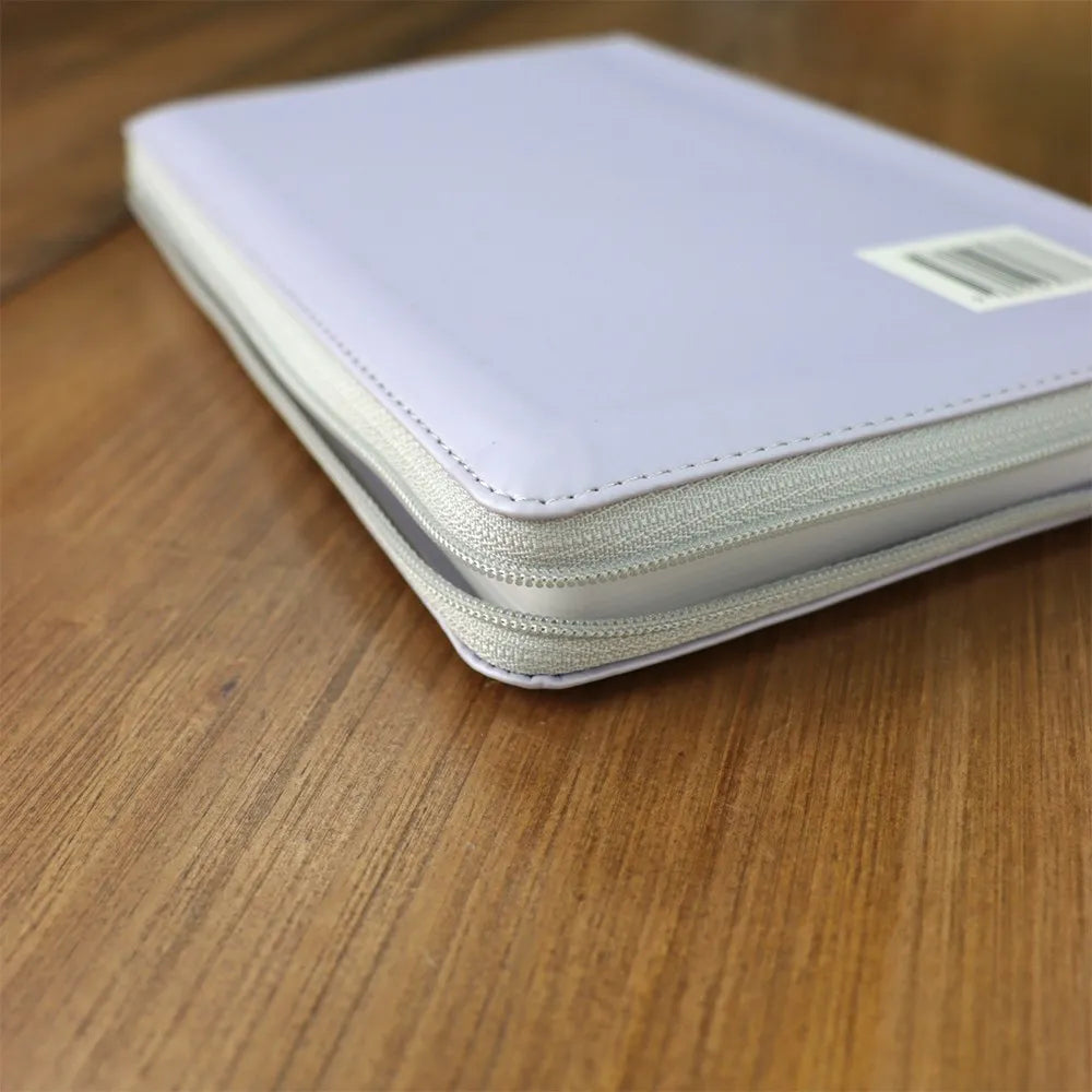 Bíblia Ele Não Está Mais Aqui com Zíper | NVI | Letra Normal | Couro Soft Cinza