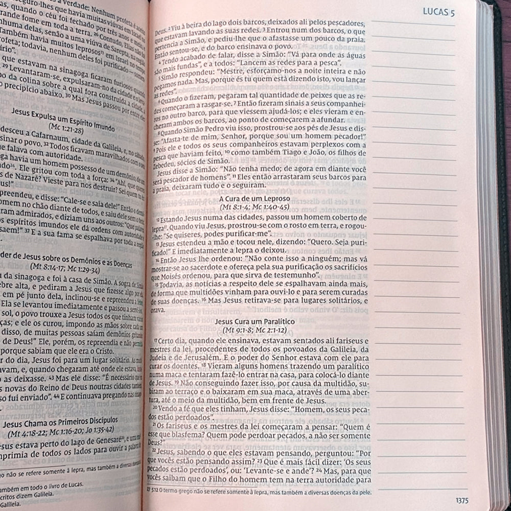 Bíblia Sagrada | NVI | Leitura Perfeita | Letra Grande | Espaço para Anotações | Capa Couro Soft Preta