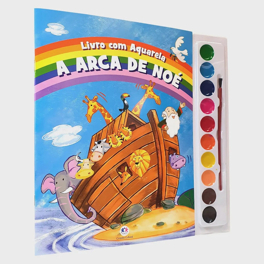Livro com Aquarela - A Arca de Noé