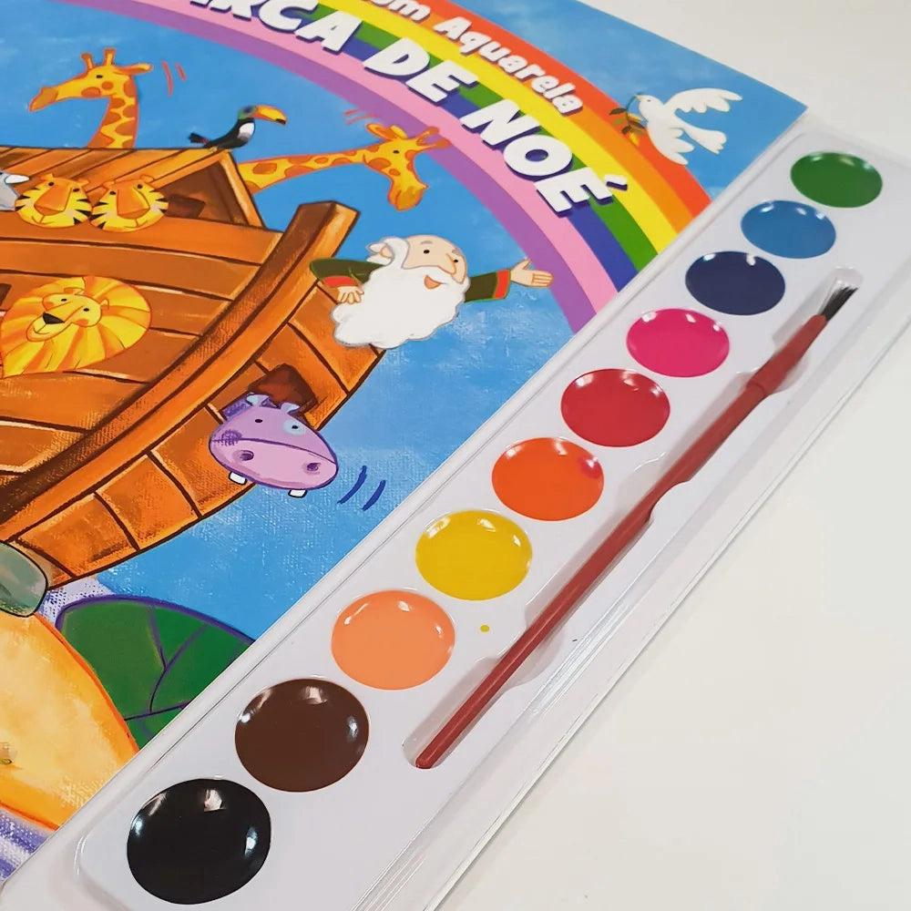 Livro com Aquarela - A Arca de Noé