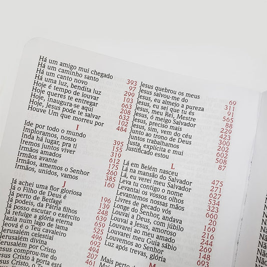 Harpa Avivada e Corinhos Médio | Letra Gigante | Capa Jesus Preta Espiral