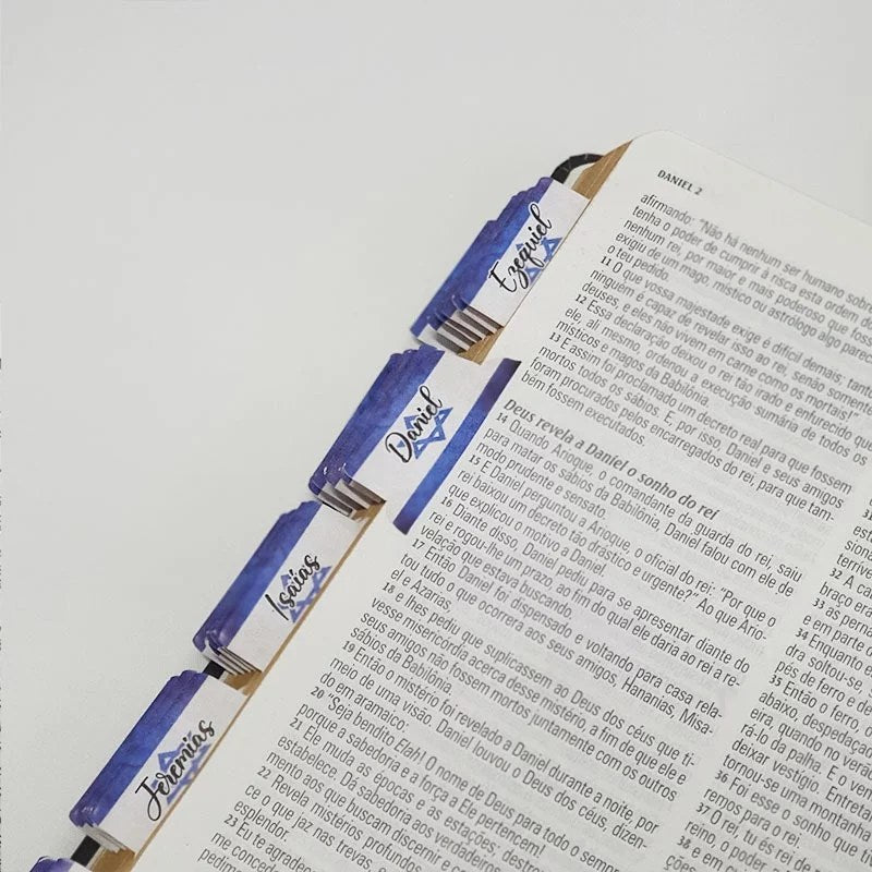 Abas Adesivas para Bíblias | Marcador Índice Israel Branco