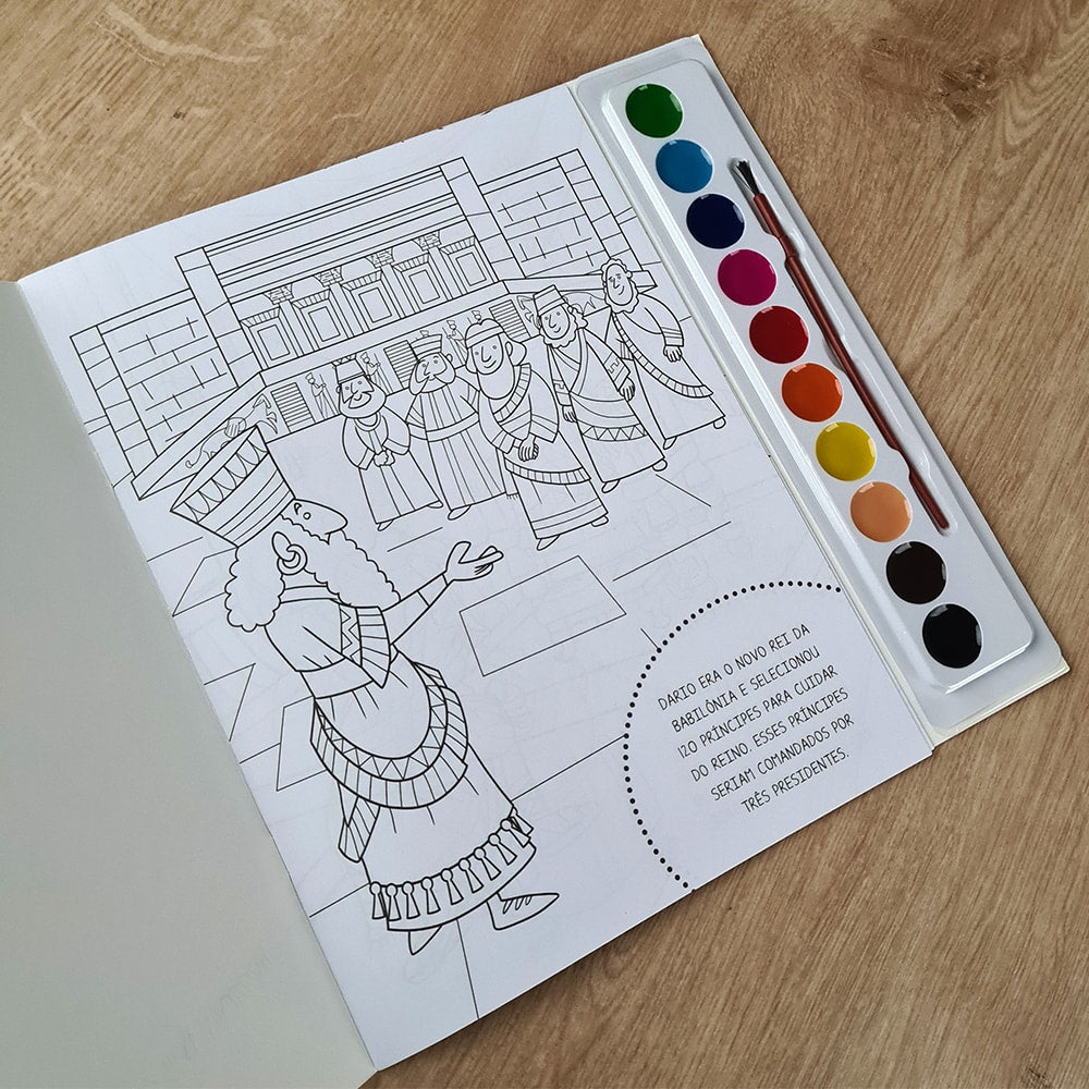 Daniel e os Leões | Livro com Aquarela