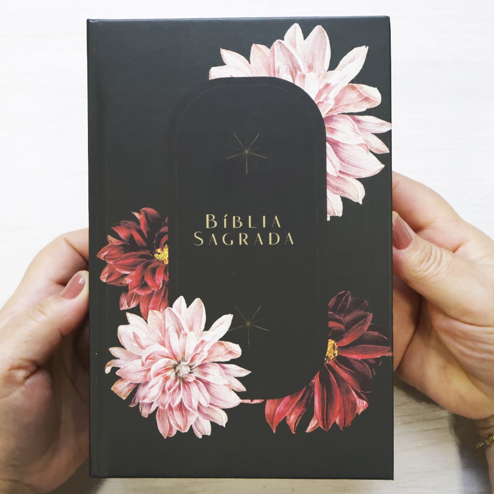 Bíblia Sagrada Crisântemo | NAA | Letra Maior| Capa Dura
