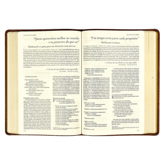 Bíblia C. S. Lewis | NVI | Couro-Soft Marrom | Leitura Perfeita