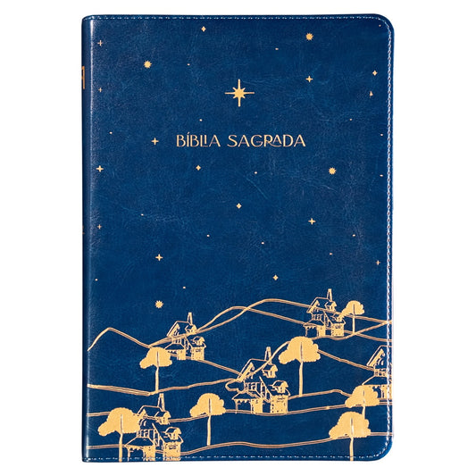 Bíblia The Purpose Book | A21 | Capa Couro Soft Azul Reino