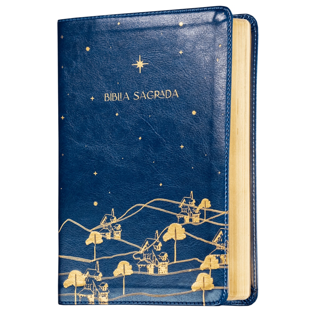 Bíblia The Purpose Book | A21 | Capa Couro Soft Azul Reino