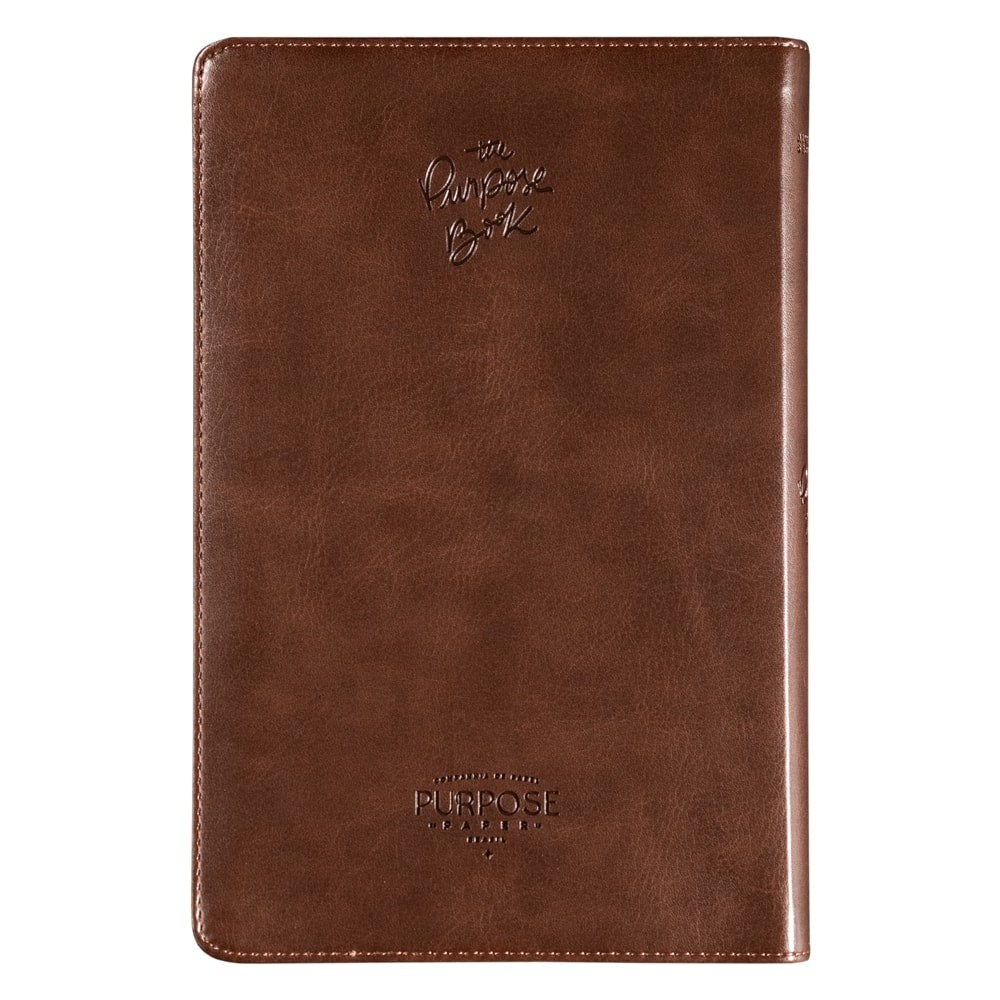 Bíblia The Purpose Book | A21 | Capa Couro Soft Marrom Cruz
