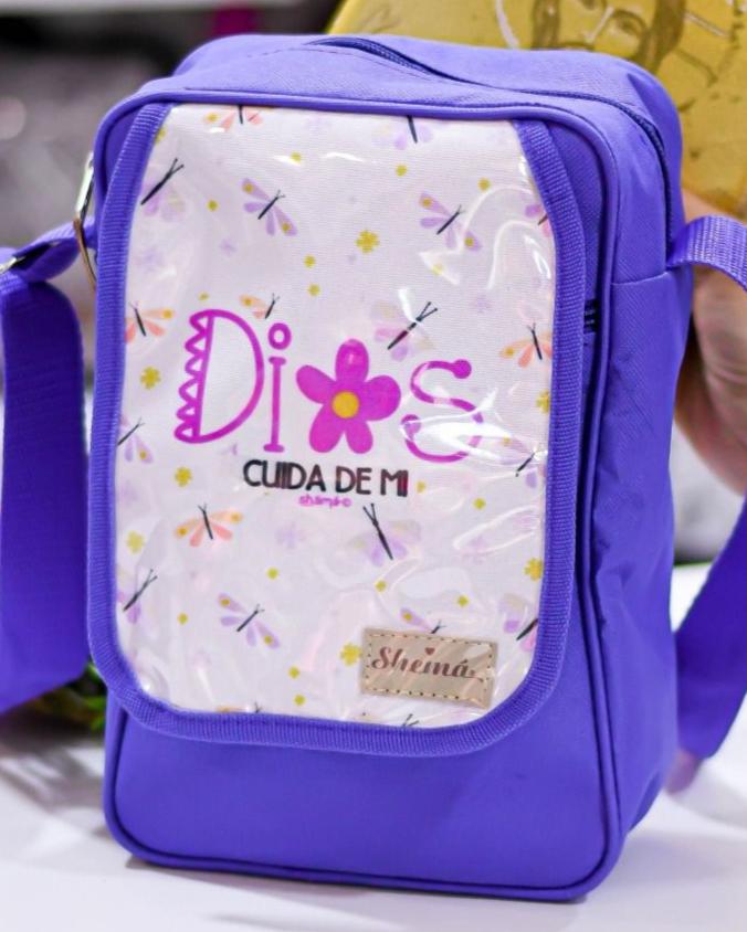 Bolso Infantil "Dios Cuida de Mí" | Rosa