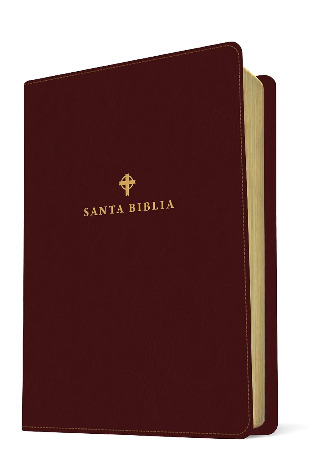 Santa Biblia NTV, Edición de referencia ultrafina, letra grande | SentiPiel | Café oscuro | Letra Roja