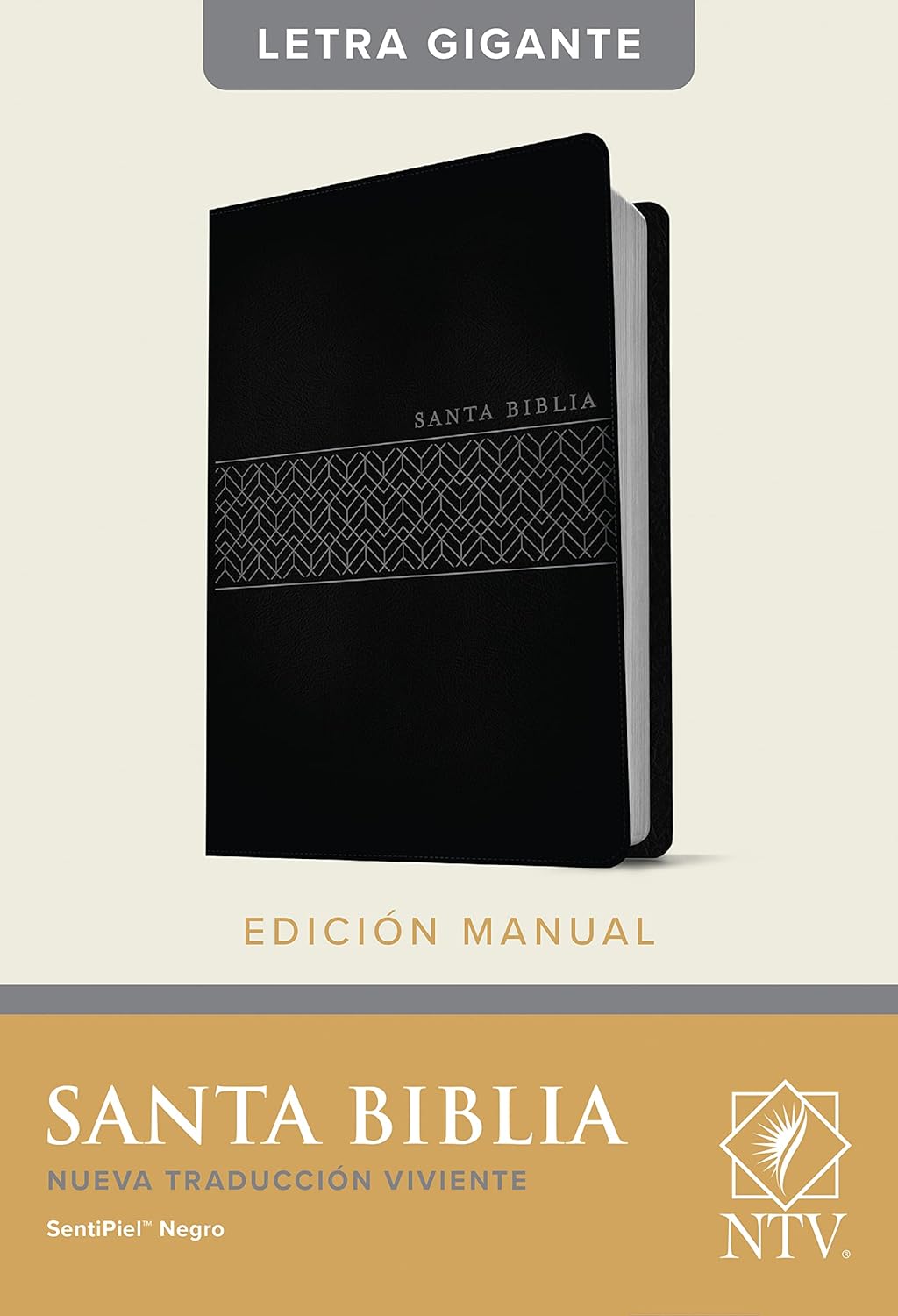 Santa Biblia | NTV | Edición manual | Letra gigante | SentiPiel negra | Letra roja