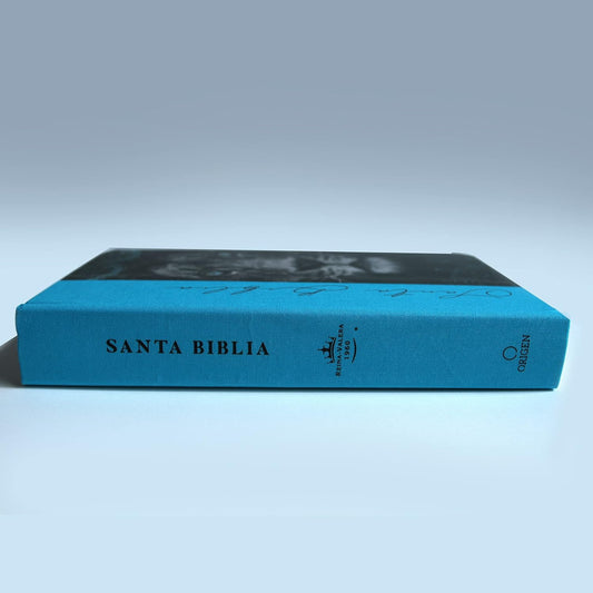 Biblia RVR 1960 | Letra Grande | Tamaño Manual | Tapa Dura Tela Aguamarina | León de Judá
