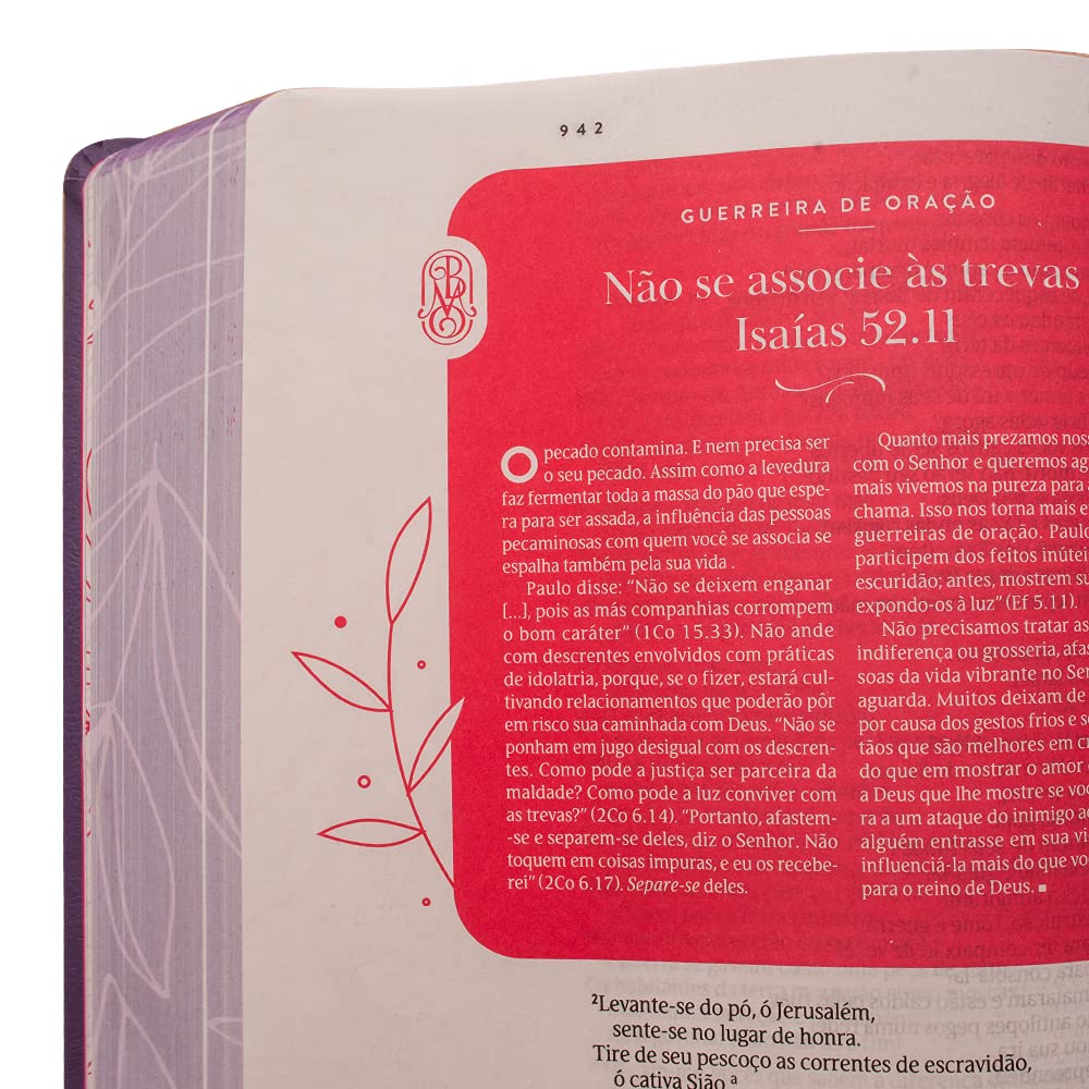 A Bíblia da Mulher que Ora – Edição Expandida | NVT | Letra Normal | Roxa