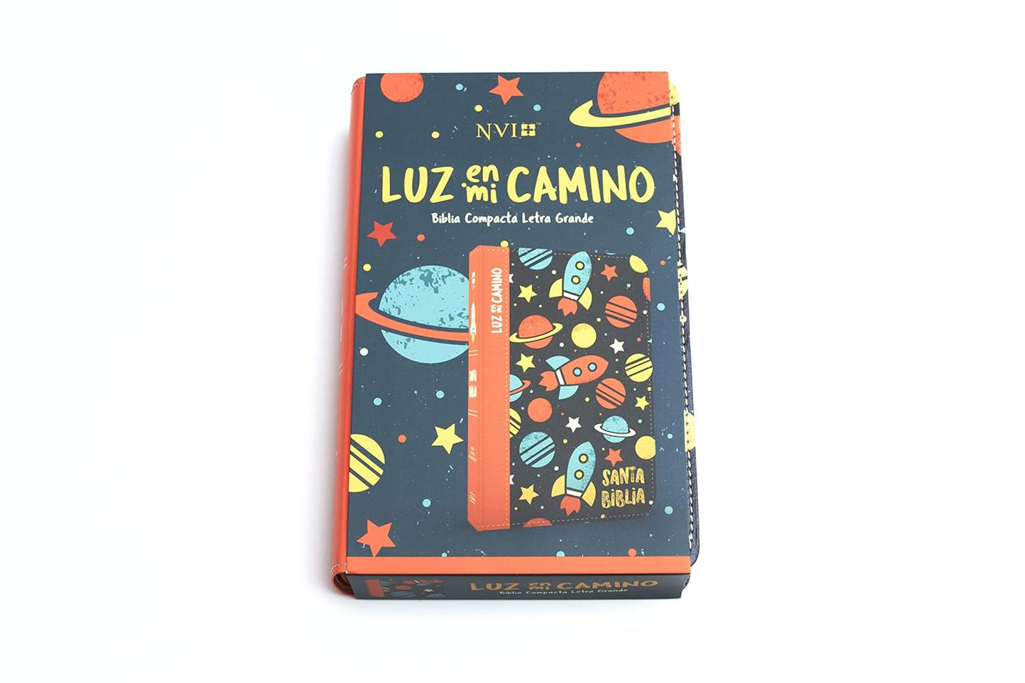 NVI Biblia Luz en mi Camino Cohetes, Multicolor Símil Piel