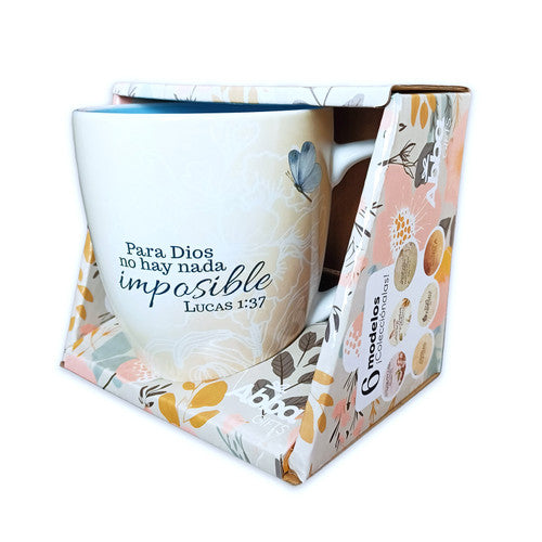 Taza Grande Vintage: Para Dios no hay nada imposible - Lucas 1:37