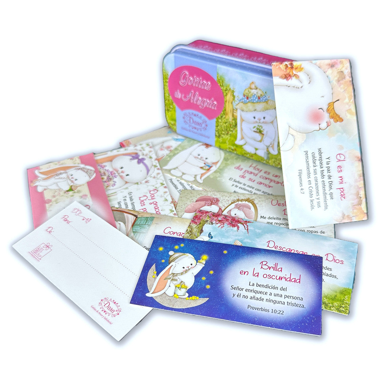 Tarjetas con dedicatoria: Gotitas de Alegría