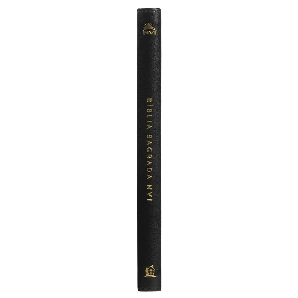 Bíblia Sagrada Slim | NVI | Letra Normal | Capa Luxo Preto