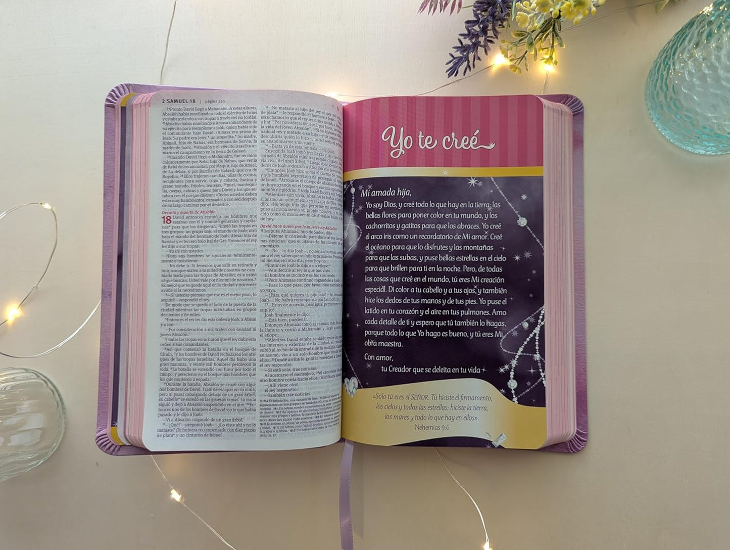 Biblia NTV | Mi bella princesa | SentiPiel violeta brillante