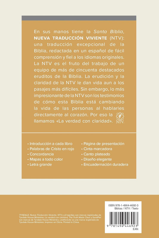 Santa Biblia NTV, Edición personal, letra grande | SentiPiel | Rosa | Letra Roja