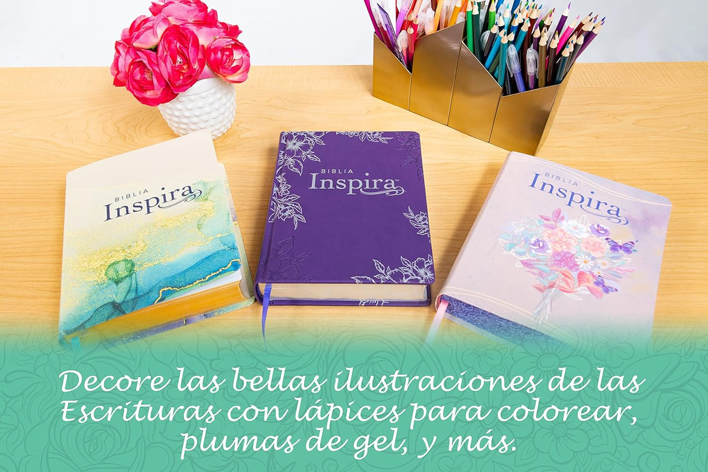 Biblia Inspira NTV | SentiPiel | Oro | Para colorear