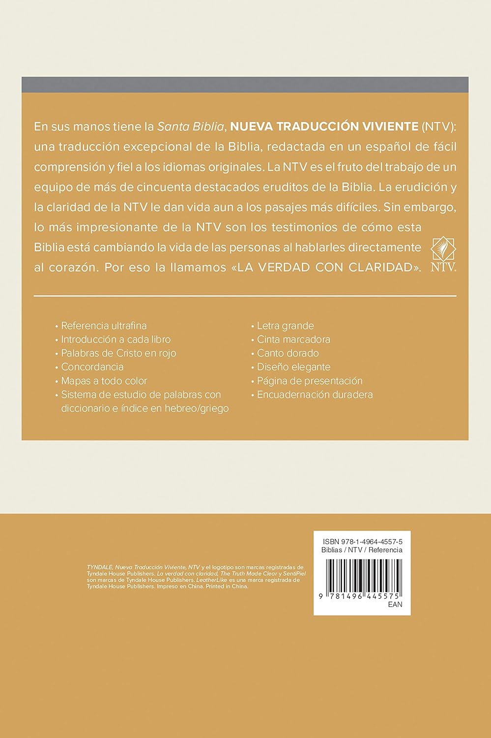 Santa Biblia NTV, Edición de referencia ultrafina, letra grande | SentiPiel | Café oscuro | Letra Roja