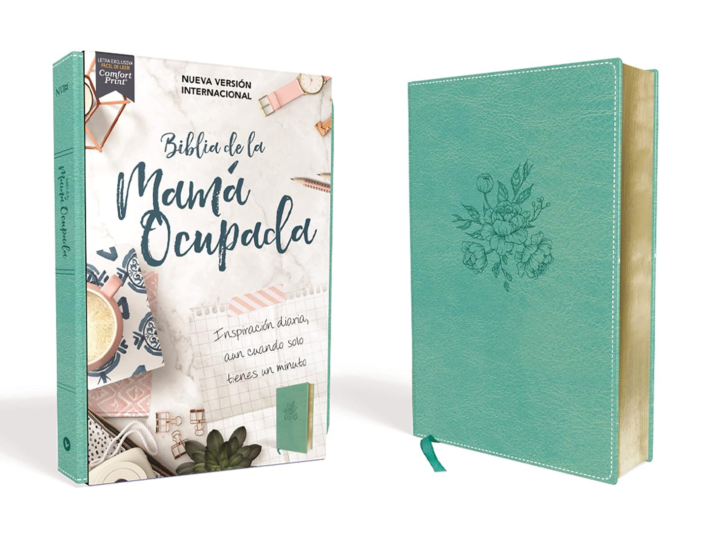 Biblia de la Mamá Ocupada | NVI | Turquesa | Palabras de Jesús en Rojo