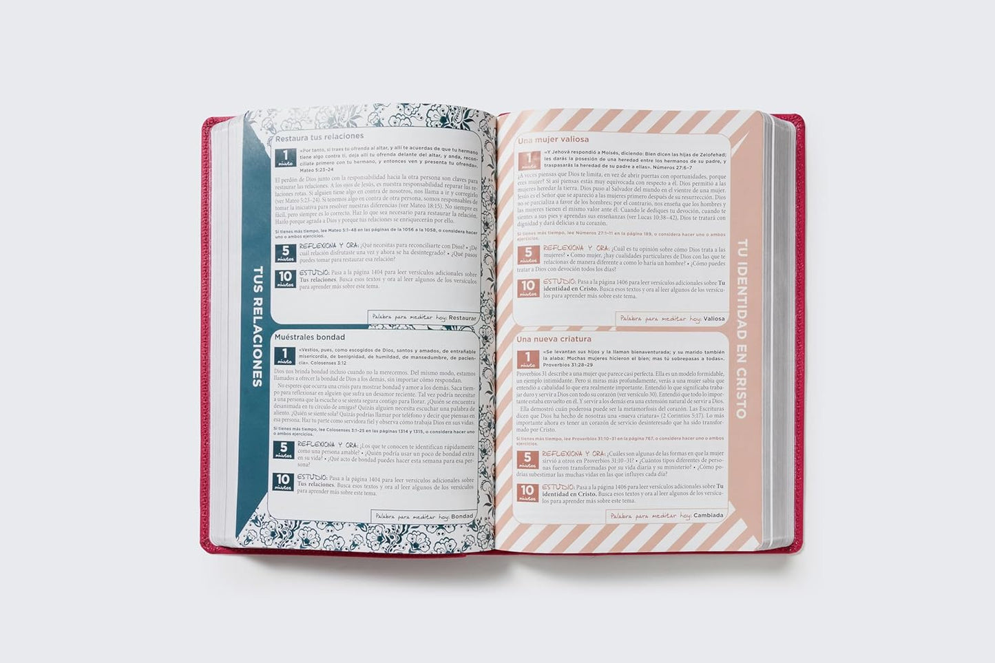 Santa Biblia | RVR60 | Mamá Ocupada | Leathersoft magenta | Palabras de Jesús en rojo | Comfort Print