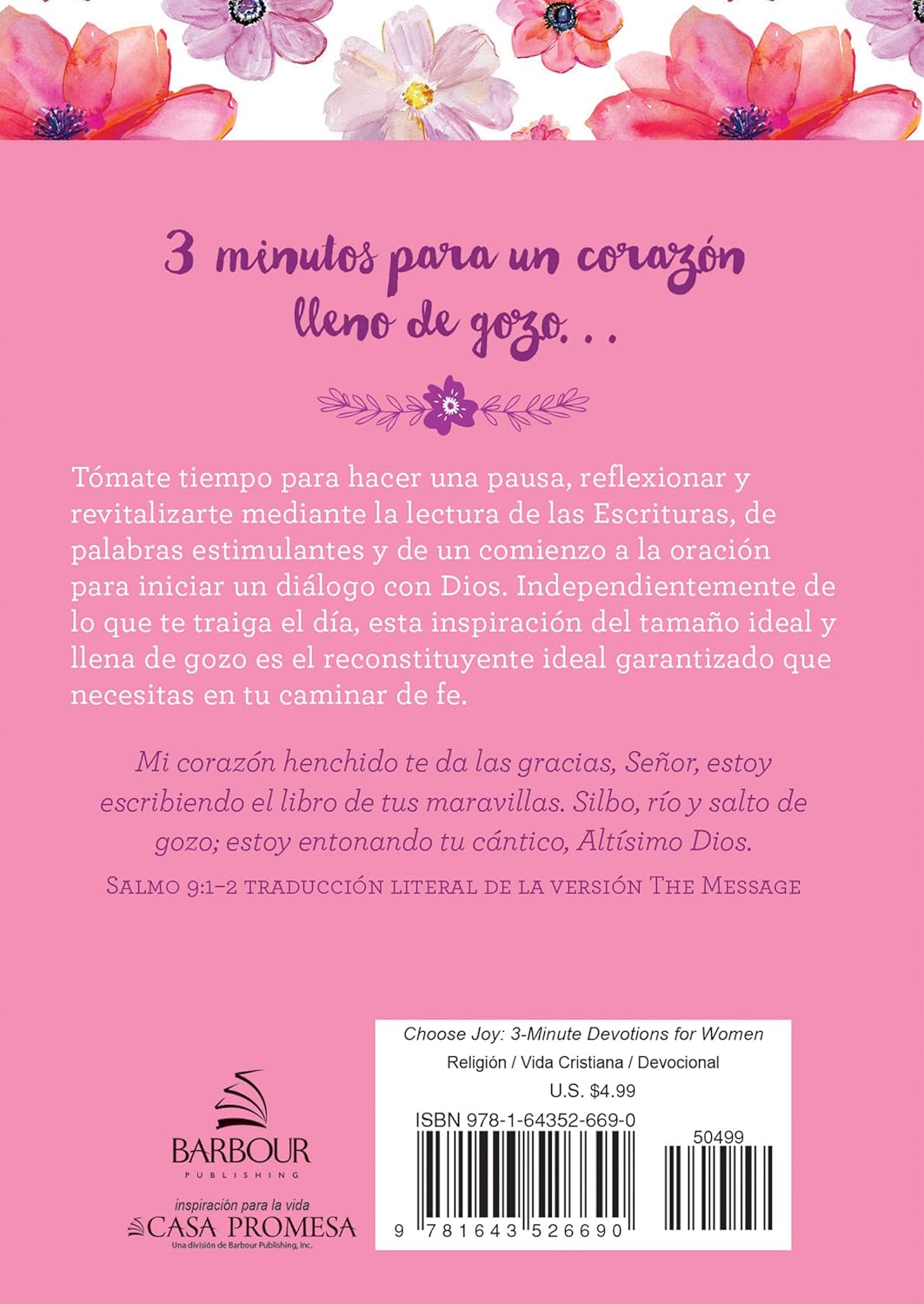Escoge el gozo: Devocionales de 3 minutos para mujeres