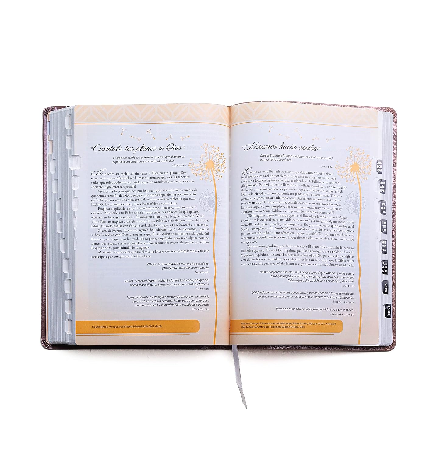 Biblia para Mujeres | RVR 1960 | Promesas Inspira | Piel especial rosa con índice | Tapa dura