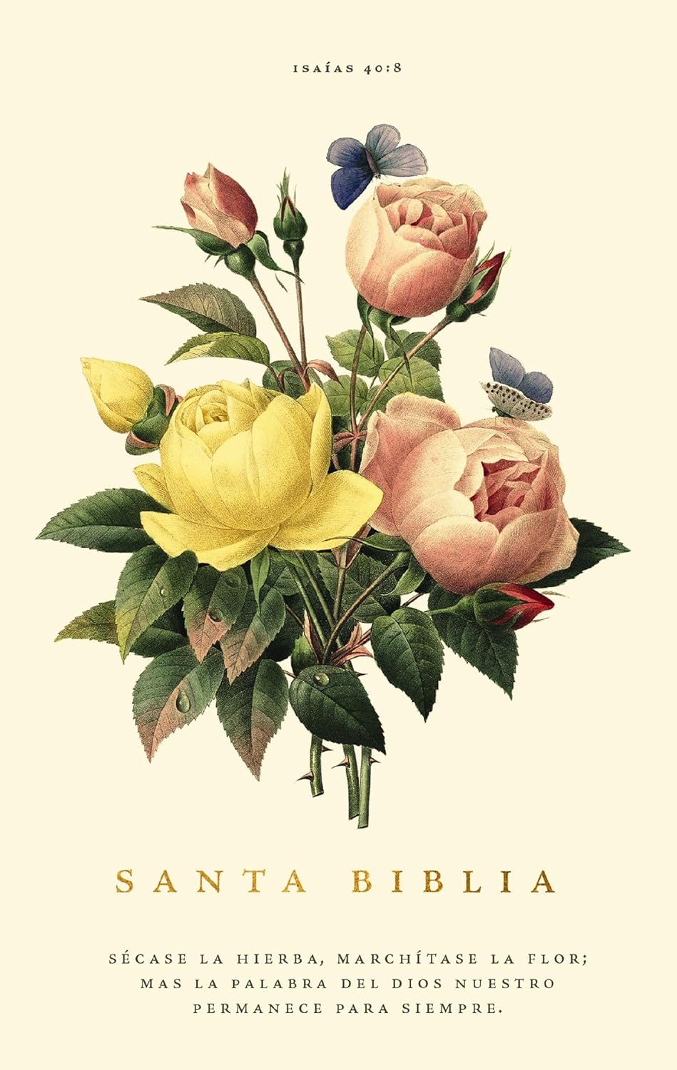 Biblia Sagrada | RVR 1960 | Tapa dura floral | Palabras de Jesús en rojo