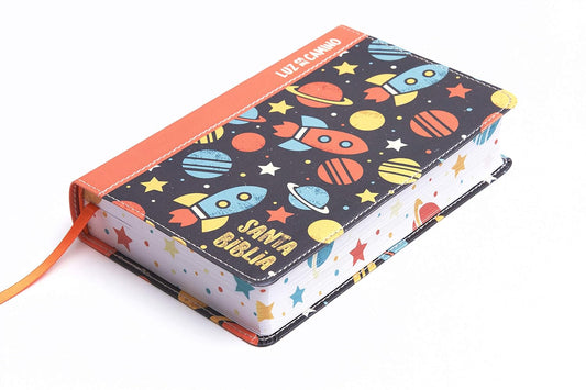 NVI Biblia Luz en mi Camino Cohetes, Multicolor Símil Piel