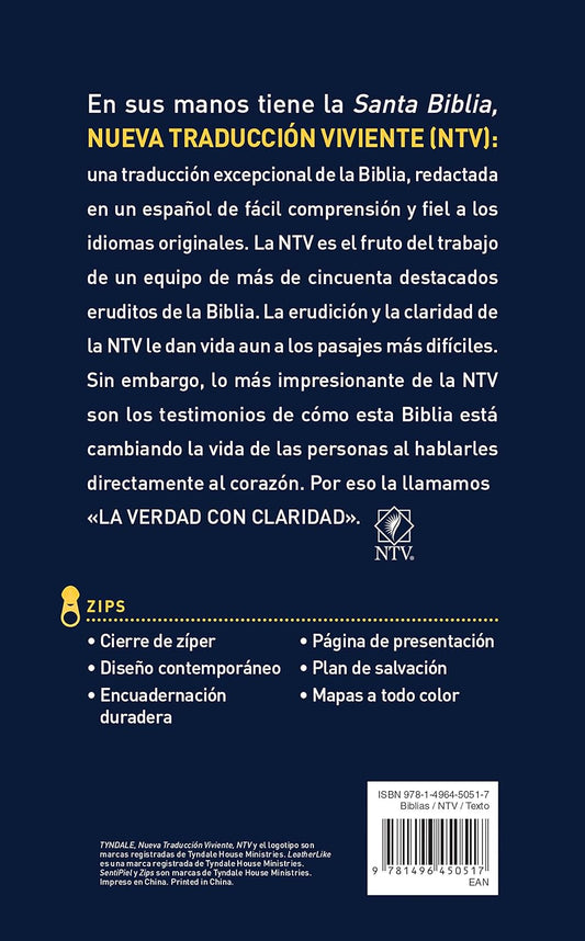 Santa Biblia NTV, Edición zíper | Girasol (SentiPiel)