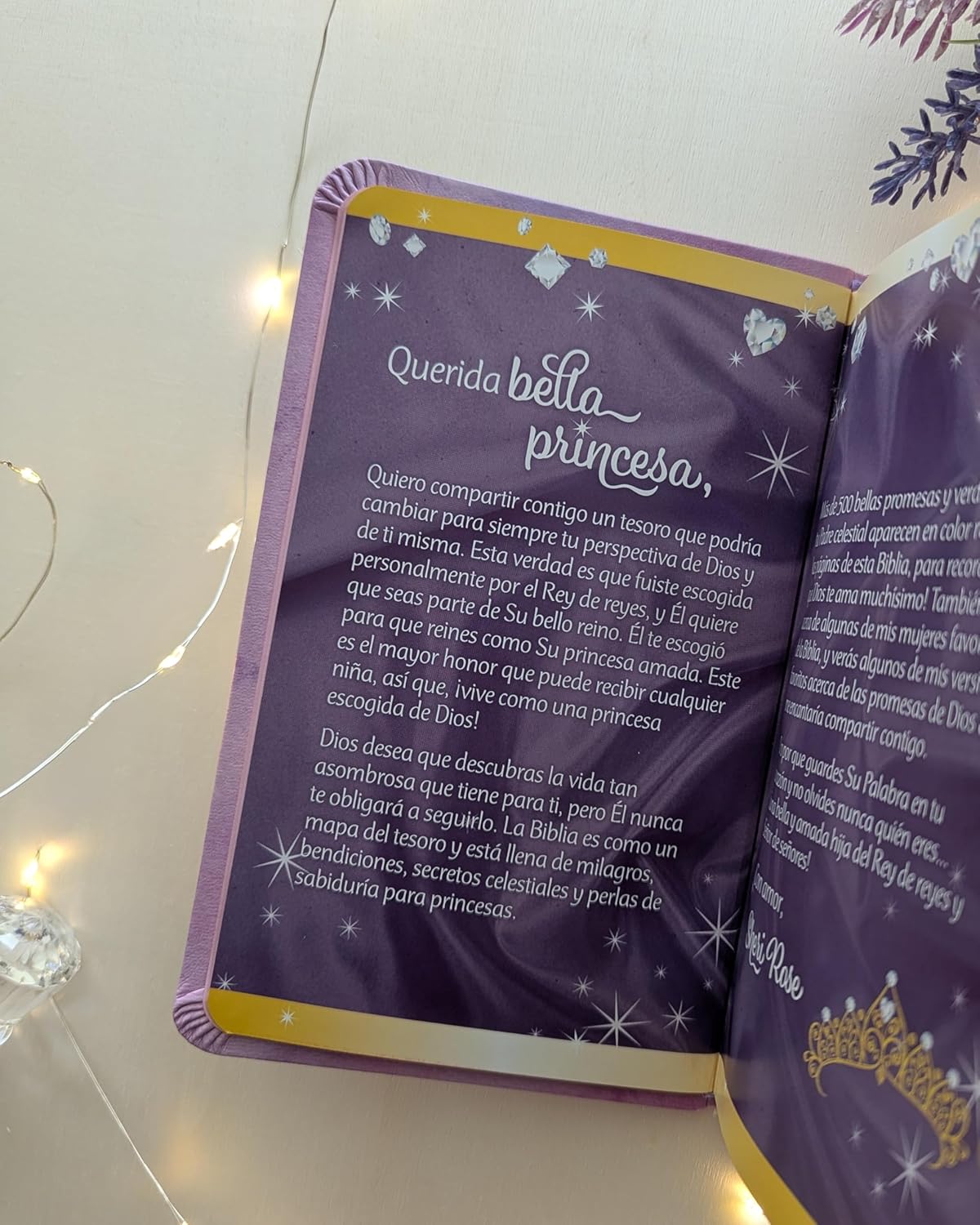 Biblia NTV | Mi bella princesa | SentiPiel violeta brillante