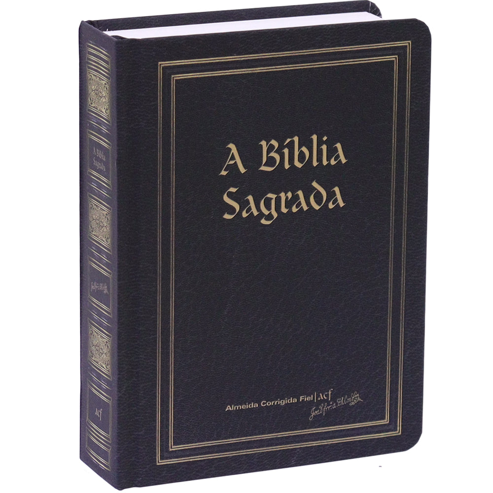 Bíblia Sagrada Vintage Preta | ACF | Letra Gigante | Capa Dura