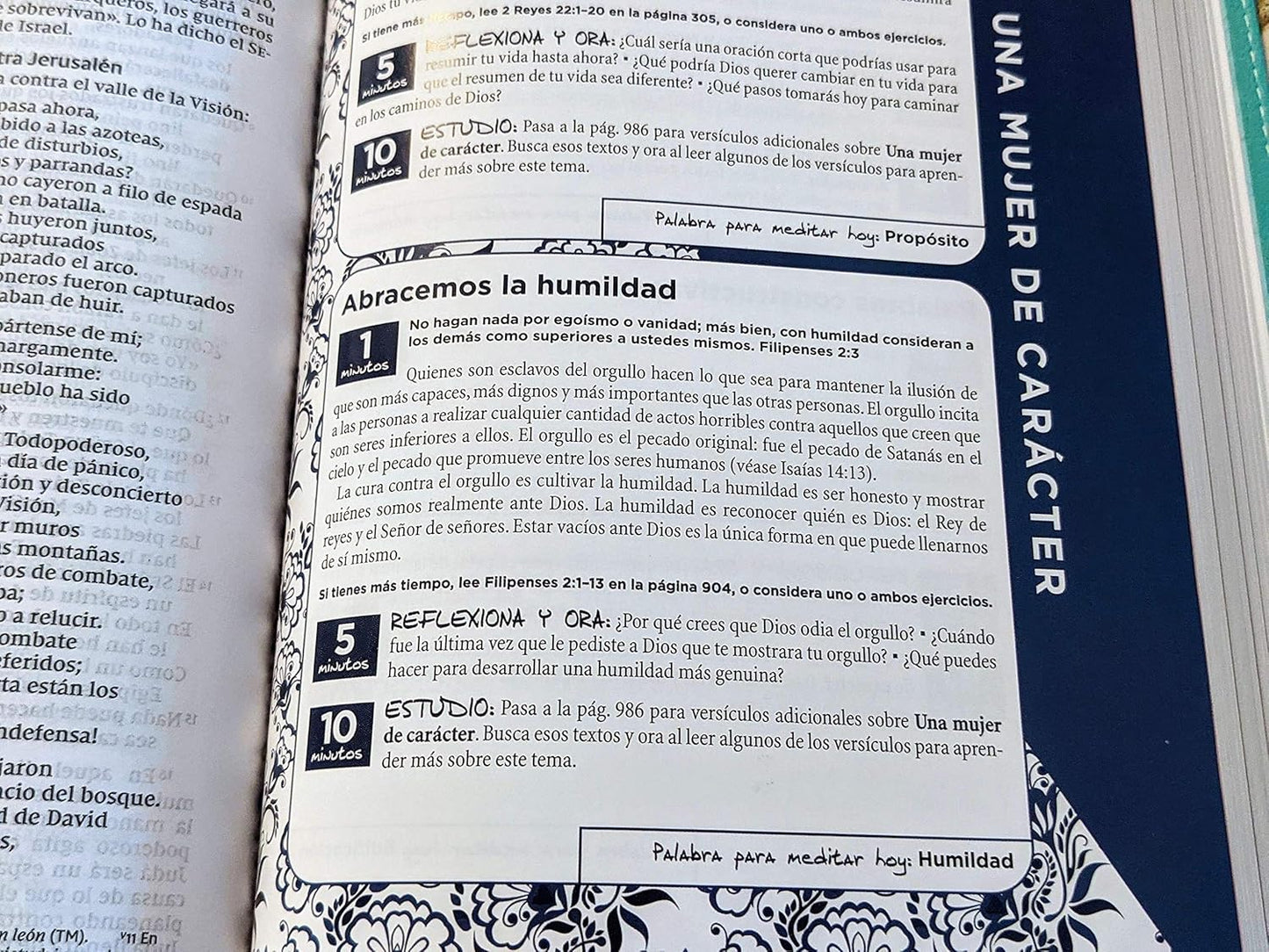Biblia de la Mamá Ocupada | NVI | Turquesa | Palabras de Jesús en Rojo