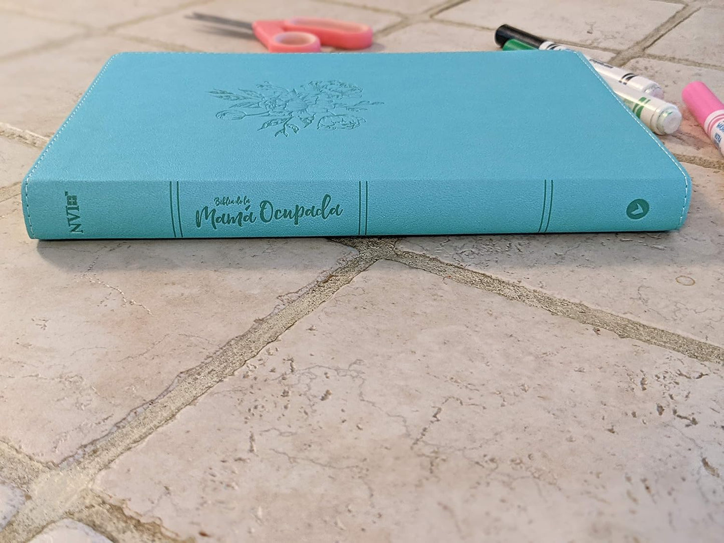 Biblia de la Mamá Ocupada | NVI | Turquesa | Palabras de Jesús en Rojo