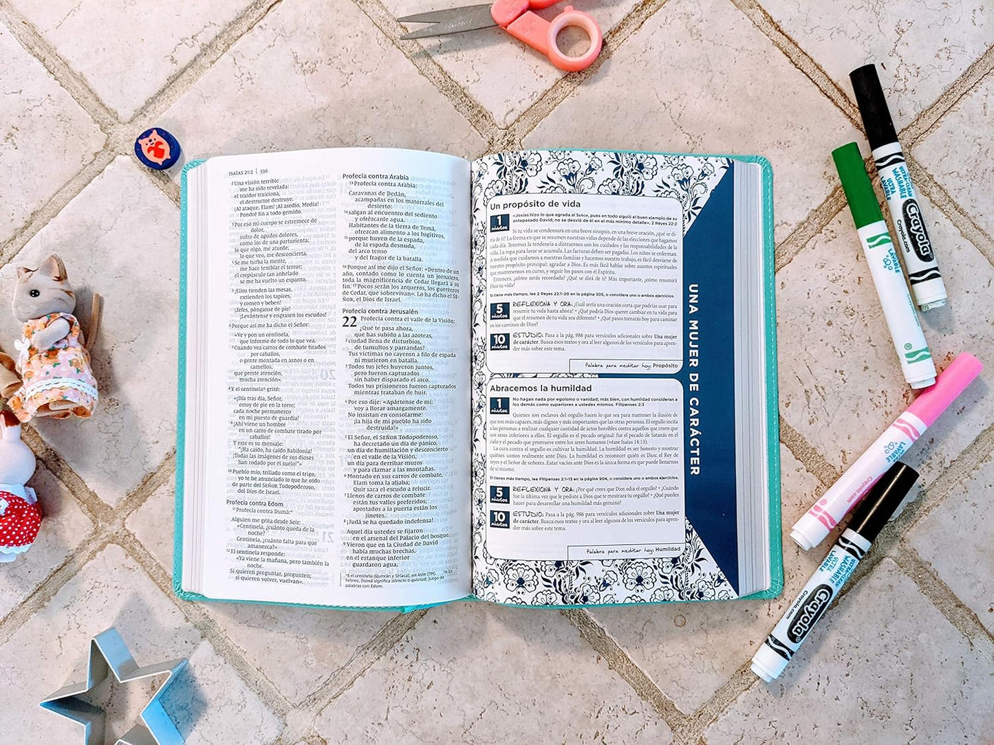 Biblia de la Mamá Ocupada | NVI | Turquesa | Palabras de Jesús en Rojo
