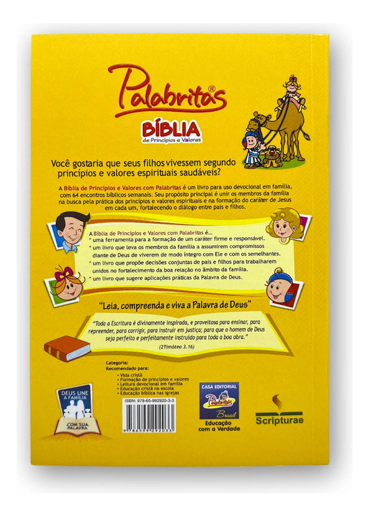 Bíblia Infantil De Princípios E Valores Palabritas Brochura