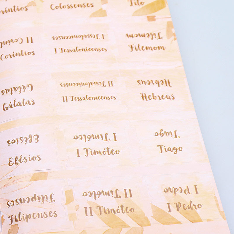 Abas Adesivas Para Bíblia | Jornada Com Deus Através Das Escrituras | Lettering
