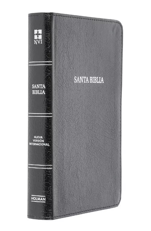 Biblia Compacta Letra Grande Negro | Piel Fabricada | NVI