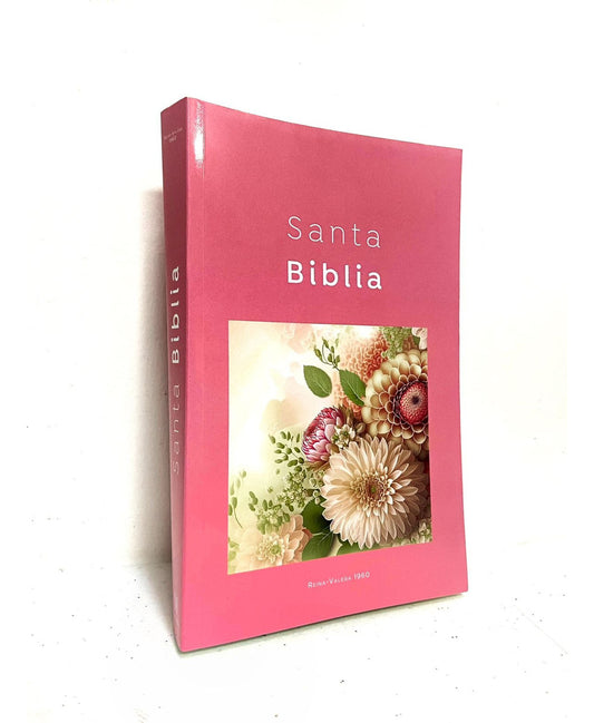 Biblia RVR60 | Económica | Rosa Flor | Ultrafina