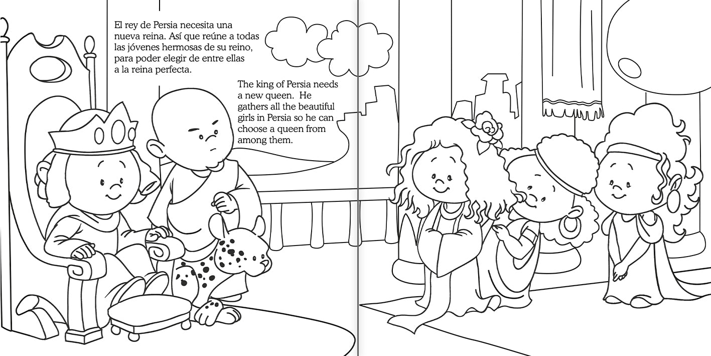 Esther y Débora — Libro para Colorear