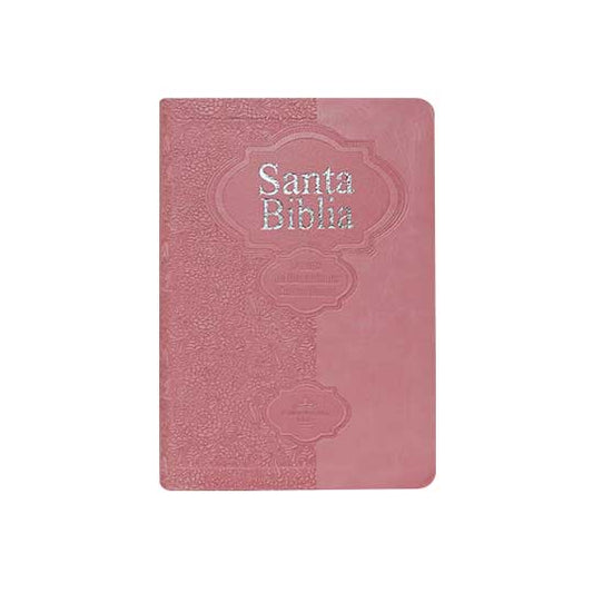 Biblia Fuente de Bendiciones Reina Valera 1960 | Chica | Letra Mediana | Imitación Piel Rosa