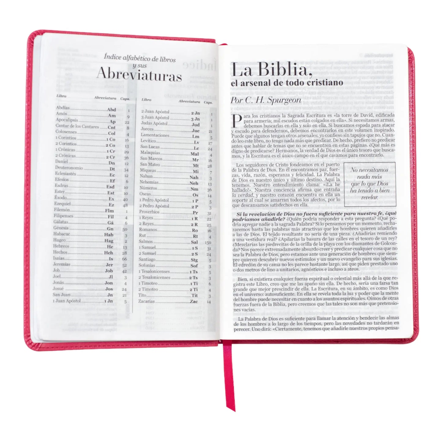 Biblia Reina Valera 1960 | Tamaño manual | Letra grande 12 pts | Imitación piel rosa oscuro con índice | Colección clásica