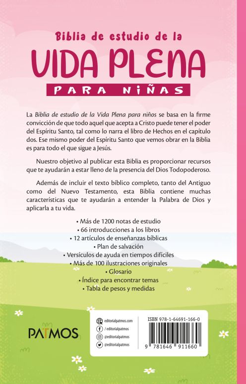 Biblia de Estudio de la Vida Plena para Niñas | Tapa dura | Ilustrada | Letra clara