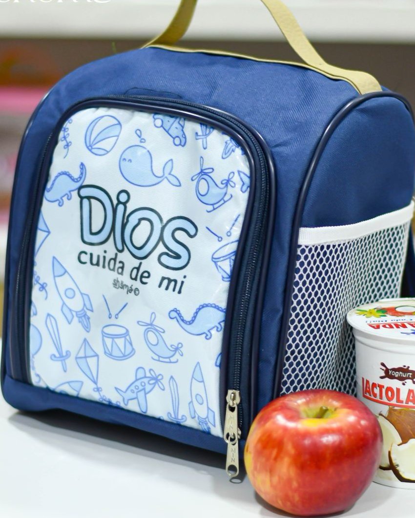 Merendero Térmico | "Dios Cuida de Mí" | Diseño Colorido y Divertido