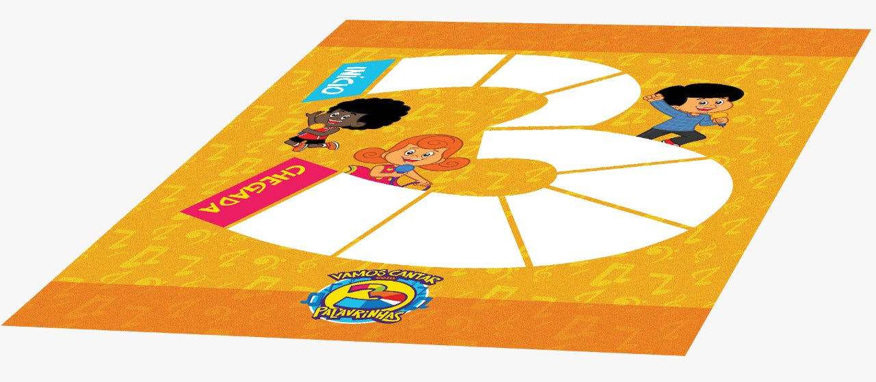 Jogo de Tabuleiro Vamos Cantar com 3 Palavrinhas