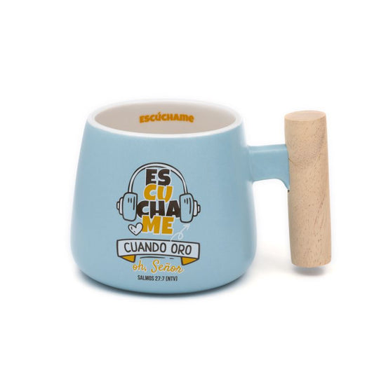 Taza Escúchame | Mango de madera | Cerámica | Colección Dirección