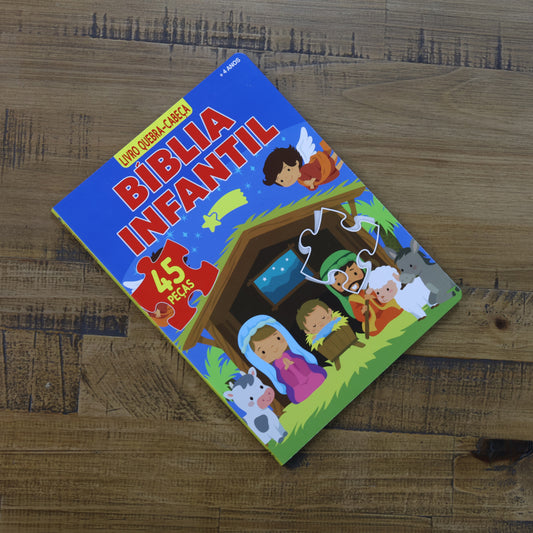 Livro Quebra-Cabeça | Bíblia Infantil | Capa Dura