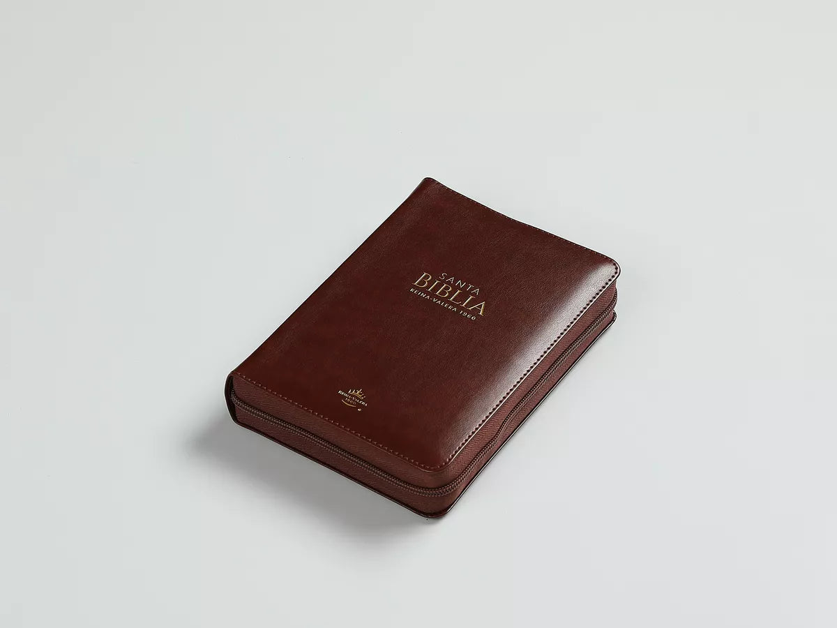 Biblia Reina Valera 1960 | Letra grande 11 pts | Cierre | Café oscuro